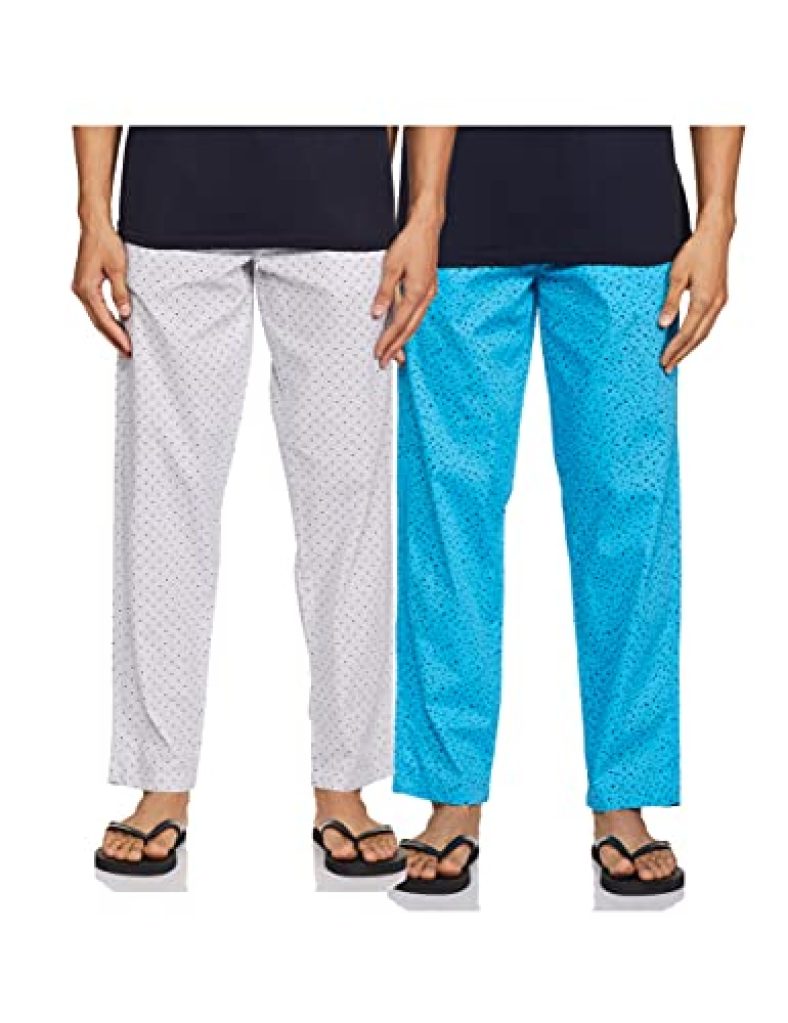 Diverse Men’S Cotton Printed Slim Fit Pyjama- Multicolor, Pack Of 2 (Dcmlpcmsc19-100)