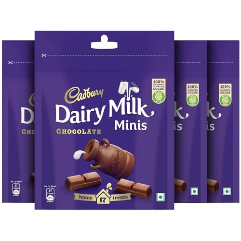 Cadbury Dairy Milk Chocolate Home Treats, 119 G (Pack Of 4)