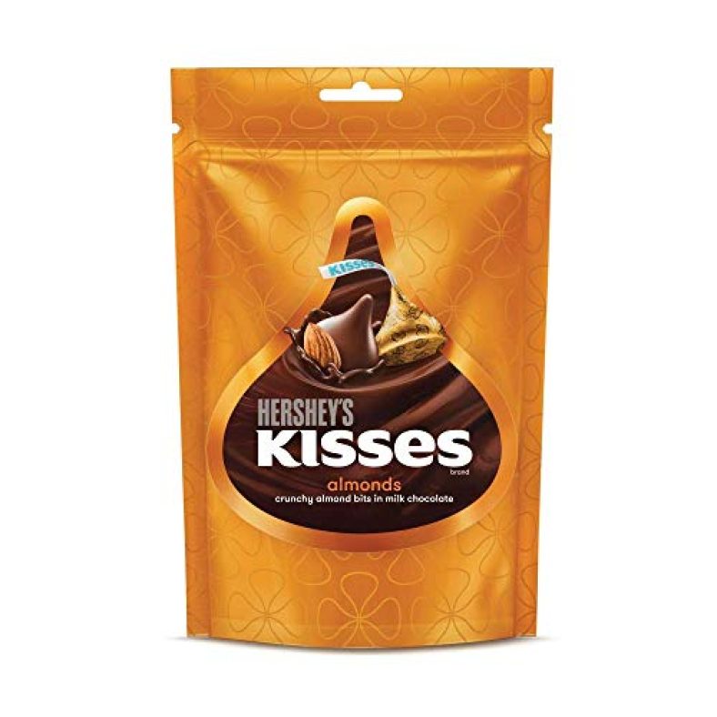 Hershey’S Kisses Almonds | Melt-In-Mouth Chocolates| Individually Wrapped 100.8G Pack Of 3