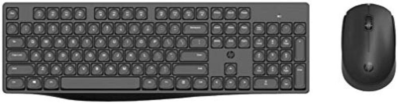 Hp Cs10 Wireless Keyboard Mouse Combo/2.4 Ghz Wireless Connection/Ergonomic Design/Energy And Electricity Saving/Plug And Play, Intelligent Dormancy/Drop Key Cap/ 1600 Dpi/Black (7Ya13Pa)