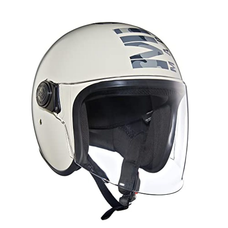Royal Enfield Flip-Up Coopter Camo Mlg Helmet With Clear Visor Gloss White, Size: Xl(61-62Cm)