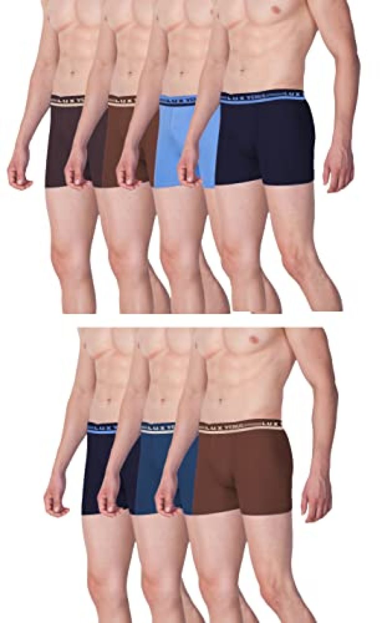 Lux Venus Pure Cotton Pocket Drawer For Men (Pack Of 8) Multicolour