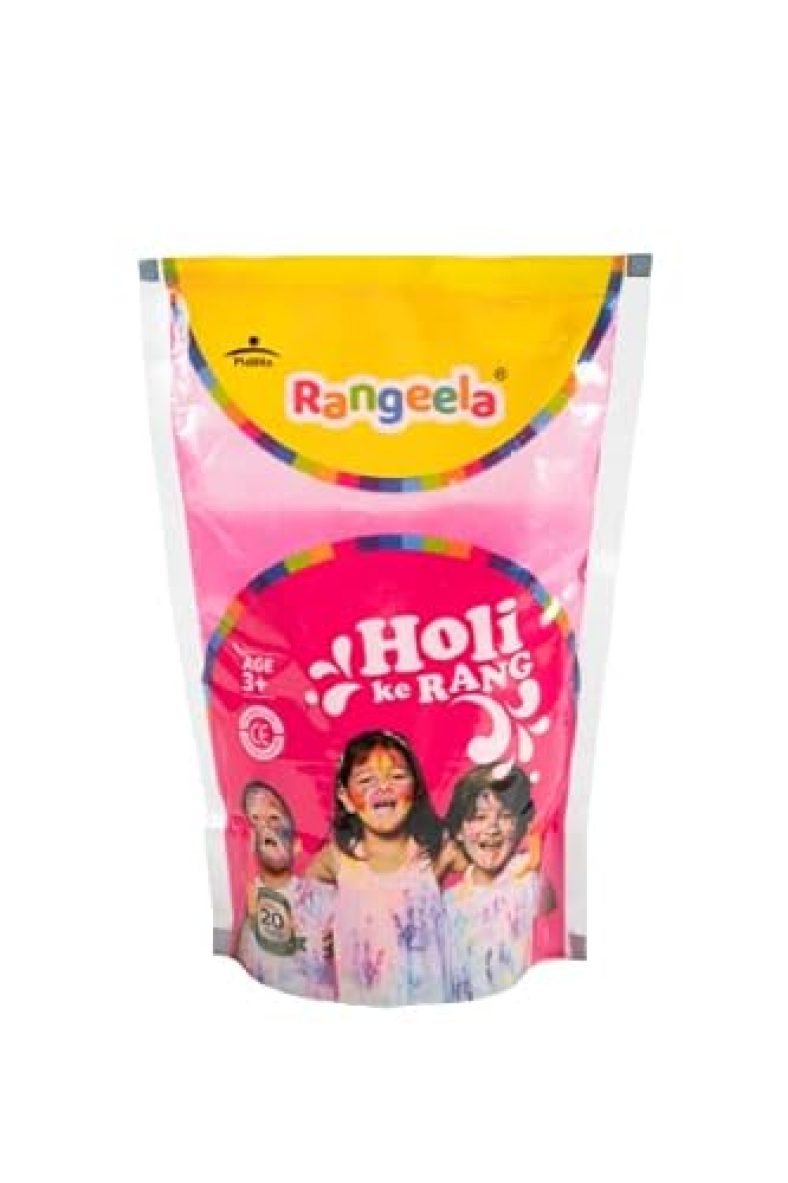 Pidilite Rangeela Holi Ke Rang – Floro Pink, Non-Toxic Colour, Soft And Smooth On Skin, Washable, Easy To Remove, Pleasant Fragrance, Trusted Brand, Safe For Children, 500G Pouch Pack