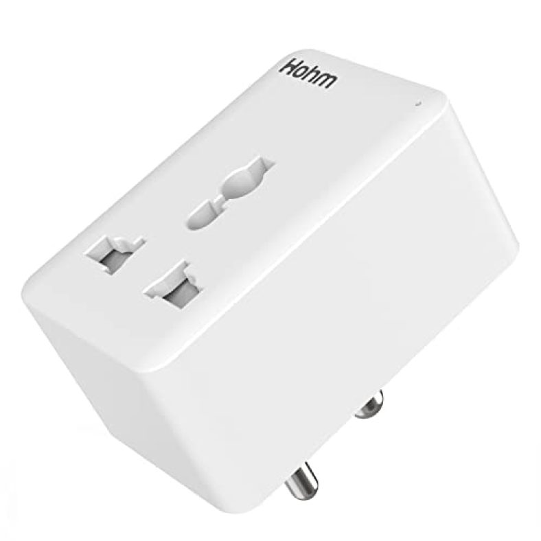Polycab Hohm Lanre Wi-Fi 10 A Smart Plug With Energy Monitoring-Suitable For High Power Large Appliances Like Mobile & Laptop Chargers, Tv, Kettle (Compatible With Alexa And Google Assistant) (Pack Of 1)