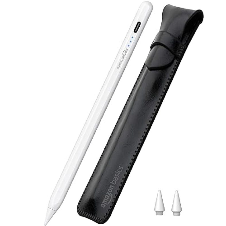 Amazon Basics Stylus Pen For Touch Screens | Ios | Ipad (Ipad 6/7/8/9/10, Ipad Pro 11″ (All Generations), Ipad Pro 12.9″ (3Rd/4Th/5Th/6Th), Ipad Mini 6Th/5Th Gen, And Ipad Air 3Rd/4Th/5Th Gen) | White
