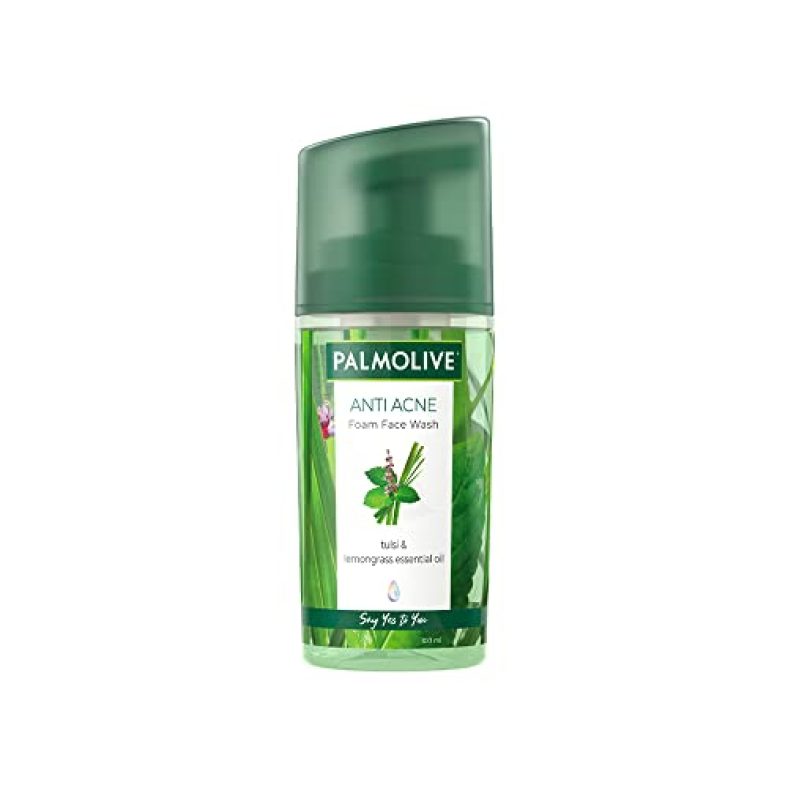 Palmolive Anti Acne Purifying Foam Face Wash, With Tulsi And Lemongrass Essential Oil, Suits All Skin Types (100Ml)