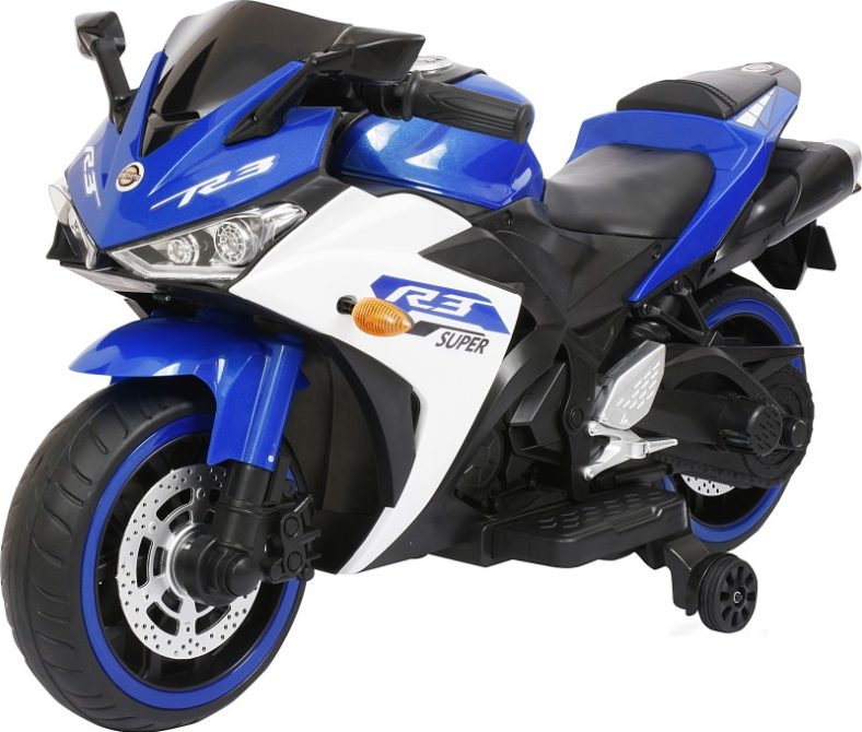 Tector Big Rideon R3 Style 2.4Ghz Remote Control Bike With Hand Acceleration Bike Battery Operated Ride On(Blue)