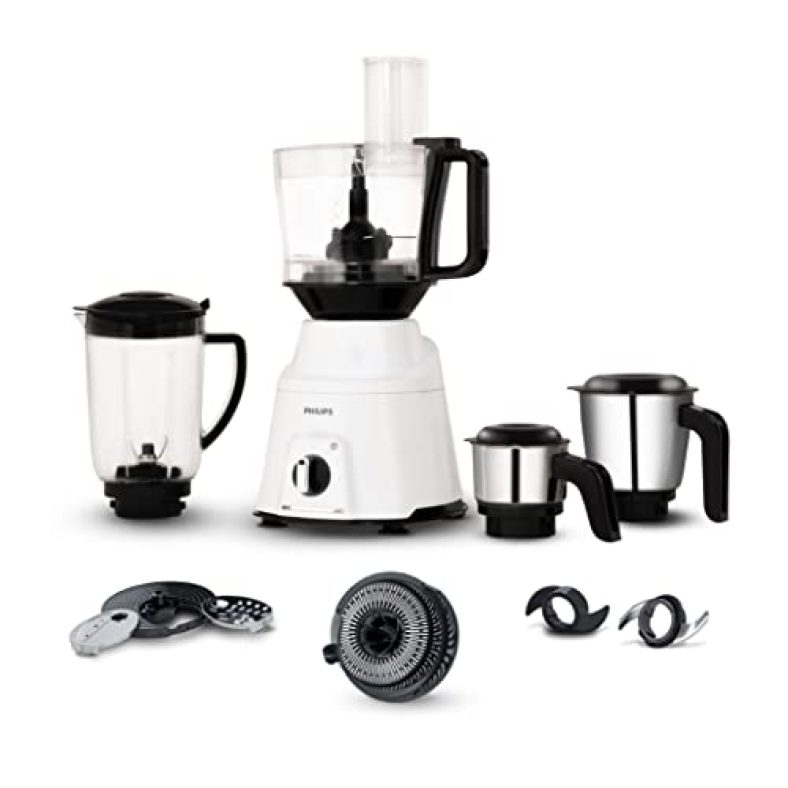 Philips Mixer Grinder 750 Watt, 3 In 1 (Mixer Grinder + Juicer + Food Processor) 4 Jar And Motor With 5 Yr Warranty. (Hl7763/00)