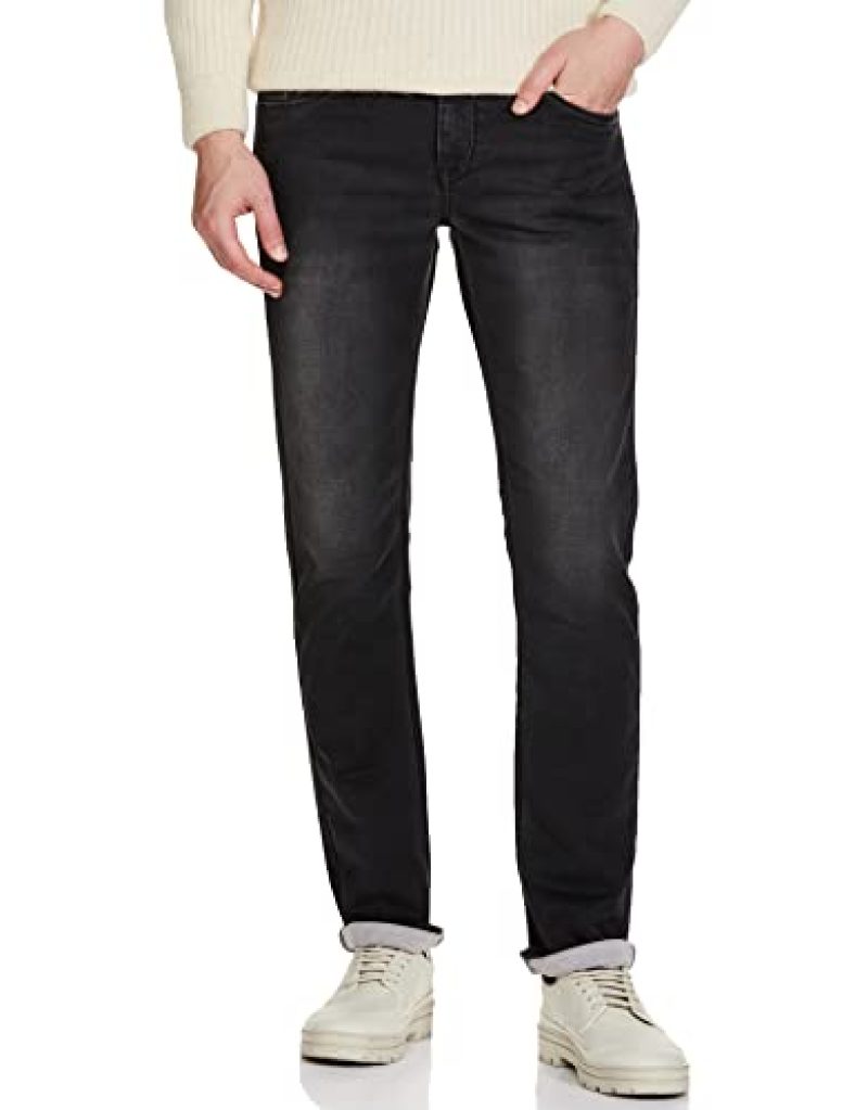 Monte Carlo Mens Cotton Blend Jeans (2220872953Dn-1-36, Black, S)