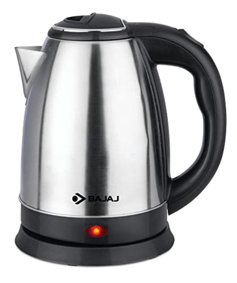 Bajaj Stainless Steel Ktc 1.8L Dlx Electric Kettle, Black, 1.8 Liter, 800 Watt