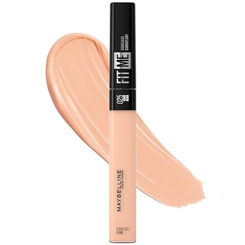 Maybelline New York Full Coverage Concealer, Matte & Poreless Ultra Blendable, Fit Me, 25 Medium, 6.8Ml