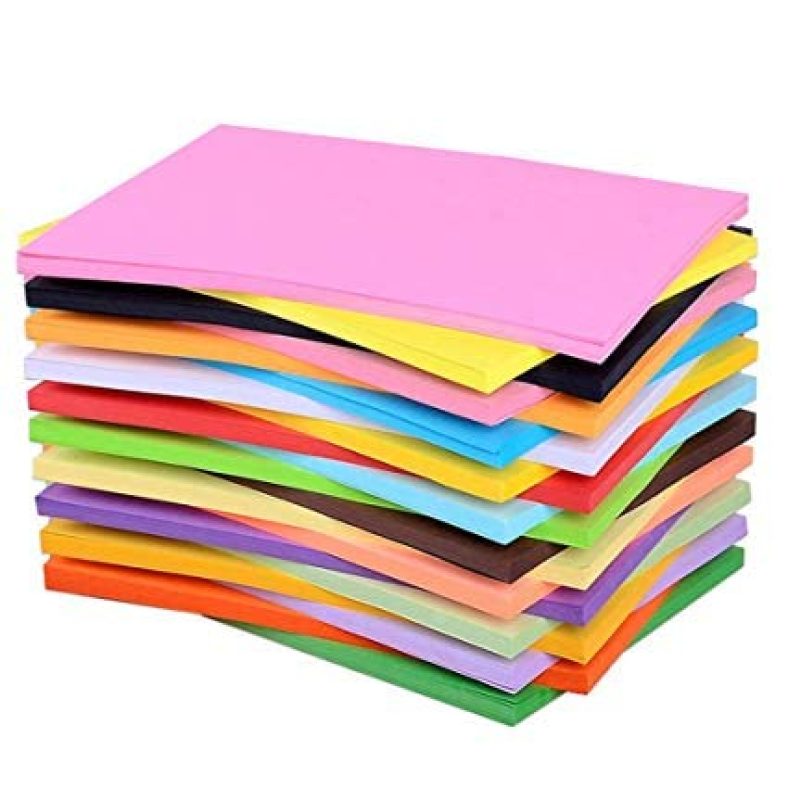 Eclet 40 Pcs Color A4 Medium Size Sheets (10 Colour X 4 Sheet) Art And Craft Paper Double Sided Colored Origami Folding Diy Craft Smooth Finish Home, School, Office Stationery (10 Sheets Each Color)