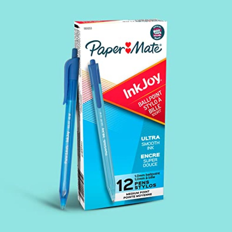 Paper Mate Inkjoy 100Rt Retractable Ball Pen 12X Blue