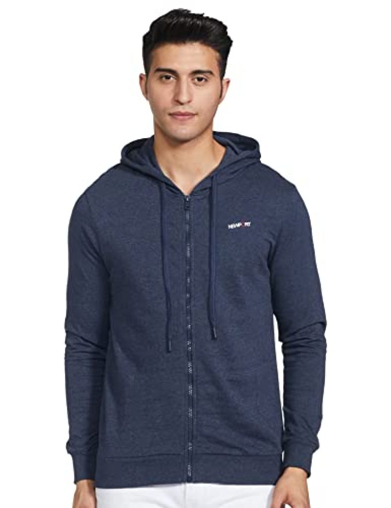 Newport Men’S Cotton Blend Hooded And Crew Neck Sweatshirt (Npmepss20018G17002_Blue_M)