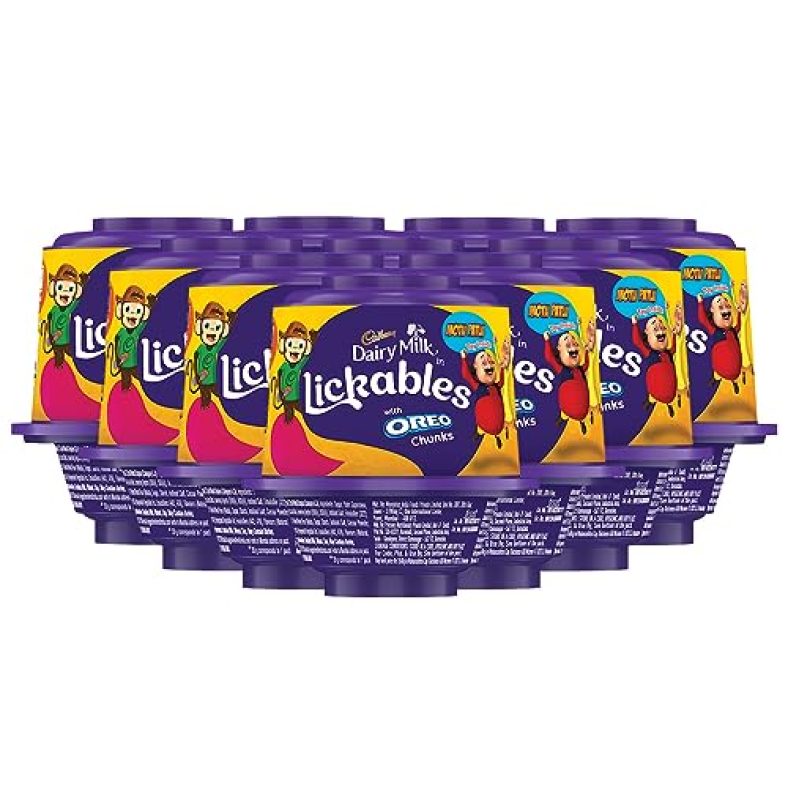 Cadbury Dairy Milk Lickables Chocolate With Oreo Chunks, 20 G, Pack Of 12 (12 X 20 G)
