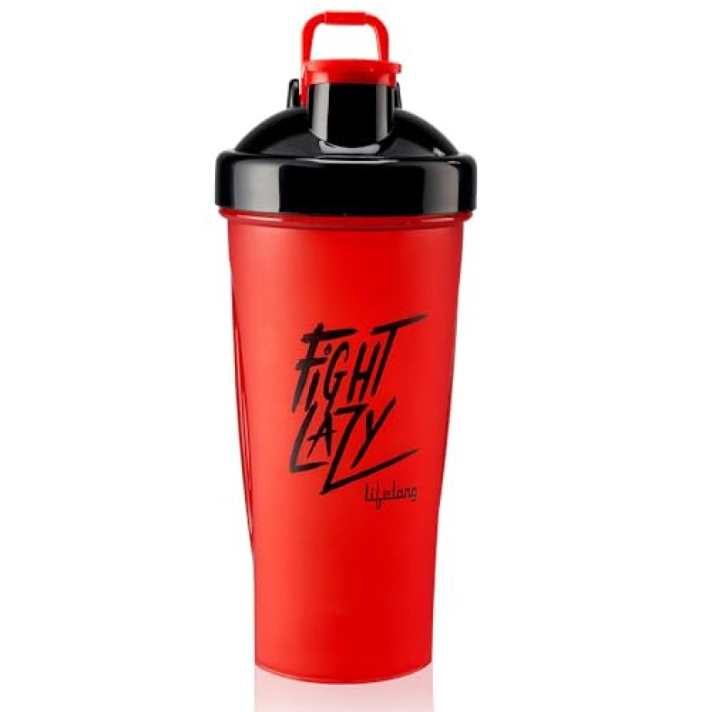 Lifelong Protein Shaker|100% Leakproof Stylish Protein Shaker Bottle|Sipper Bottle|Gym Bottle For Protein- 700Ml (Llshb05, Red)