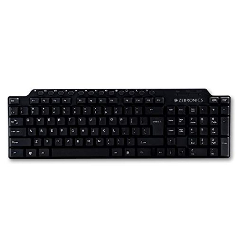 Zebronics Zeb-Km2100 Multimedia Usb Keyboard Comes With 114 Keys Including 12 Dedicated Multimedia Keys & With Rupee Key