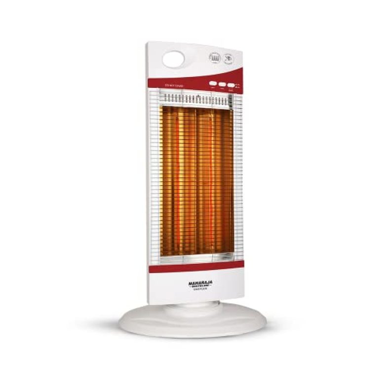 Maharaja Whiteline Omiflux Room Heater, 1000W – Rh-128 (White & Cherry Red)