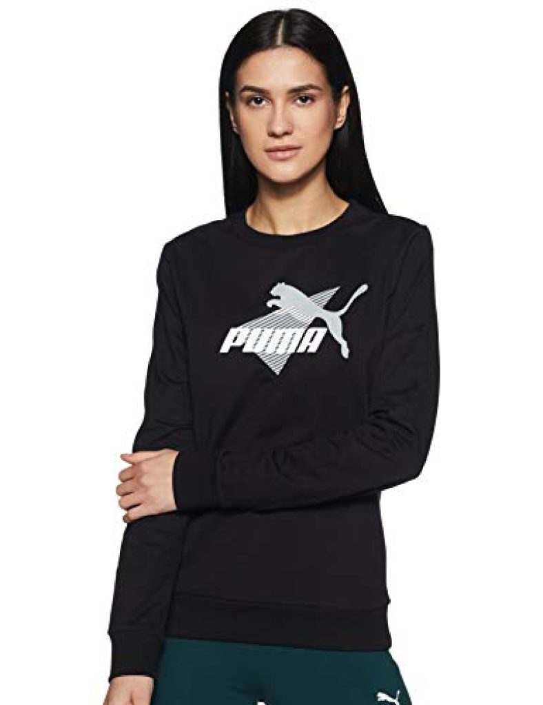 Puma Women’S Cotton Hooded And Crew Neck Sweatshirt (85595801_Black_Xs)