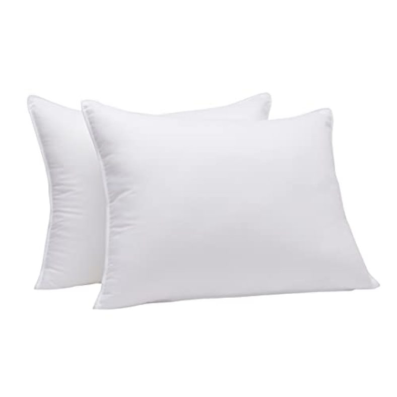 Amazon Basics Polyester Ultra Soft Down Alternative Bed Pillows (20X36 Inches, Extra Large) – 2 Pack