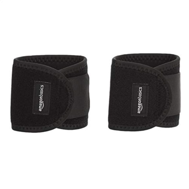 Amazon Basics Neoprene Wrist Support With Thumb Support, Polyester And Neoprene, Black