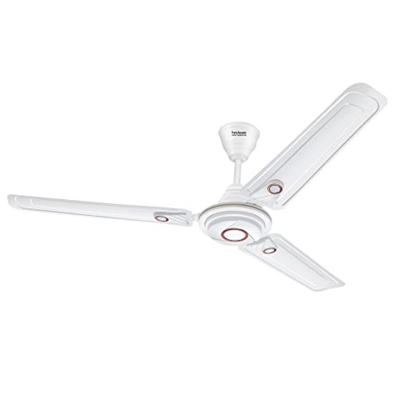 Hindware Smart Appliances Caeli White Star Rated Ceiling Fan 1200Mm 425 Rpm Energy Efficient High Air Delivery Fan For Home And Office Comes With 52 W Copper Motor And Aerodynamic Blades