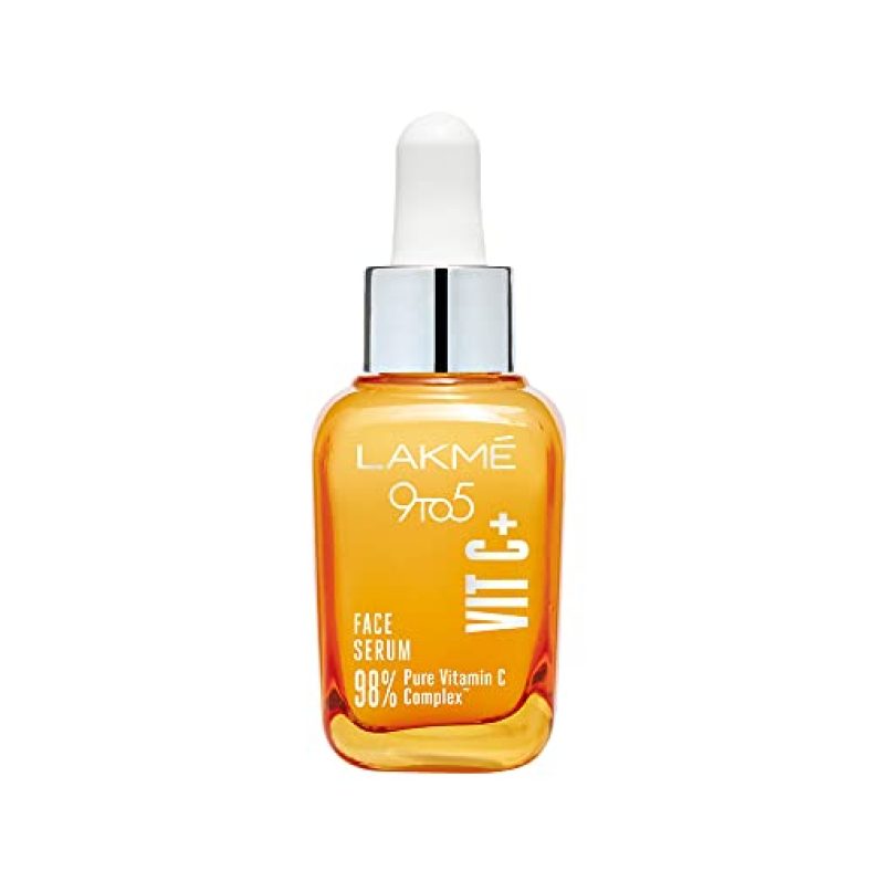 Lakmé 9To5 Vitamin C+ Facial Serum With 98% Pure Vitamin C Complex, For Healthy, Glowing Skin, 30Ml
