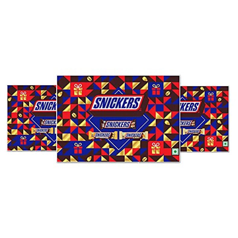 Snickers Chocolate Gift Pack For Diwali | Assortment Of Premium Chocolates | Peanut, Almond & Butterscotch Chocolate Bars | Best Diwali Gift Box | 150G | Pack Of 3