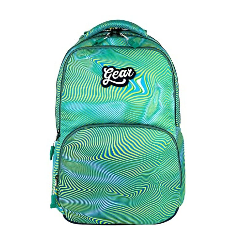 Gear Harmony Moire 30 L Water Resistant School Bag/Kids Bag/Casual Backpack/Daypack/College Bag For Girls/Boys/Women/Men (Green)
