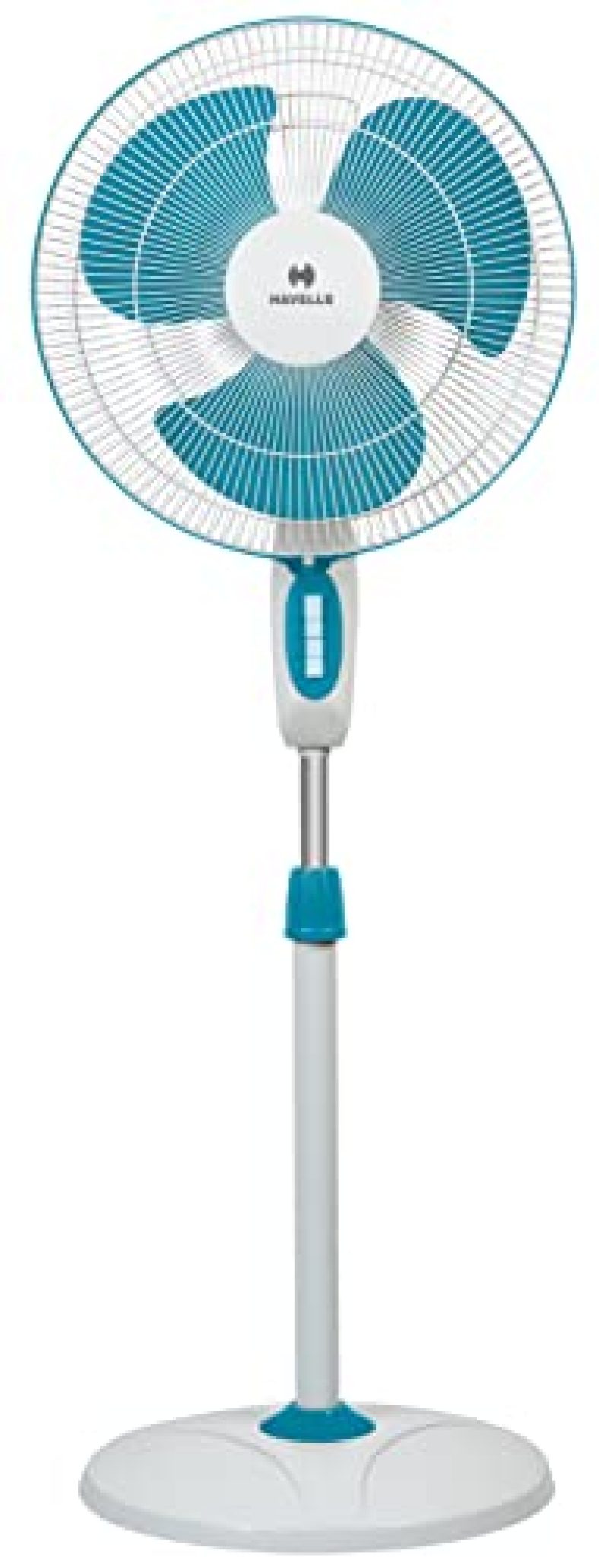 Havells Accelero 400Mm Pedestal Fan (White Blue, Pack Of 1)