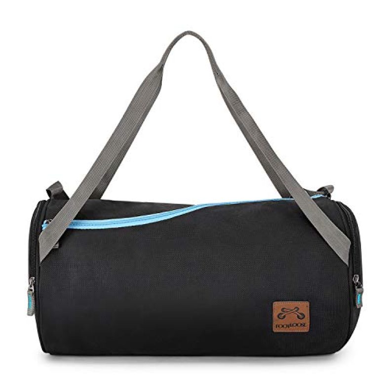 Footloose Polyester 42 Cms Black Gym Bag (Cicero) For Men And Women