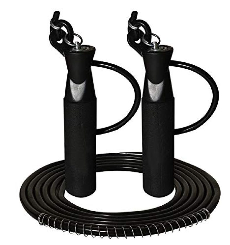 Simran Sports Jumping Skipping Rope For Gym Training, Exercise And Workout, Black, (Blkskippnewsept)