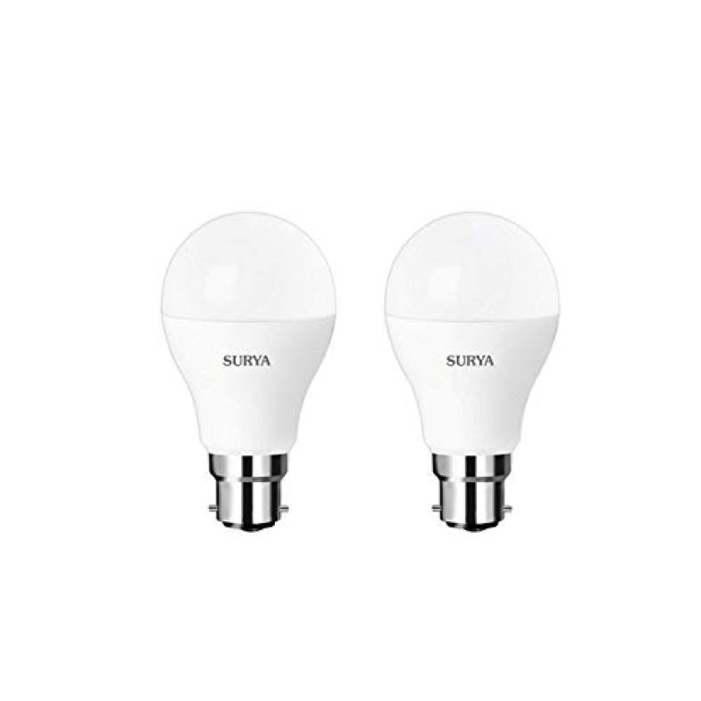 Surya Neo Max Base B22 10-Watt Led Lamp (Cool Day Light, Pack Of 2), Cool Day White, Medium