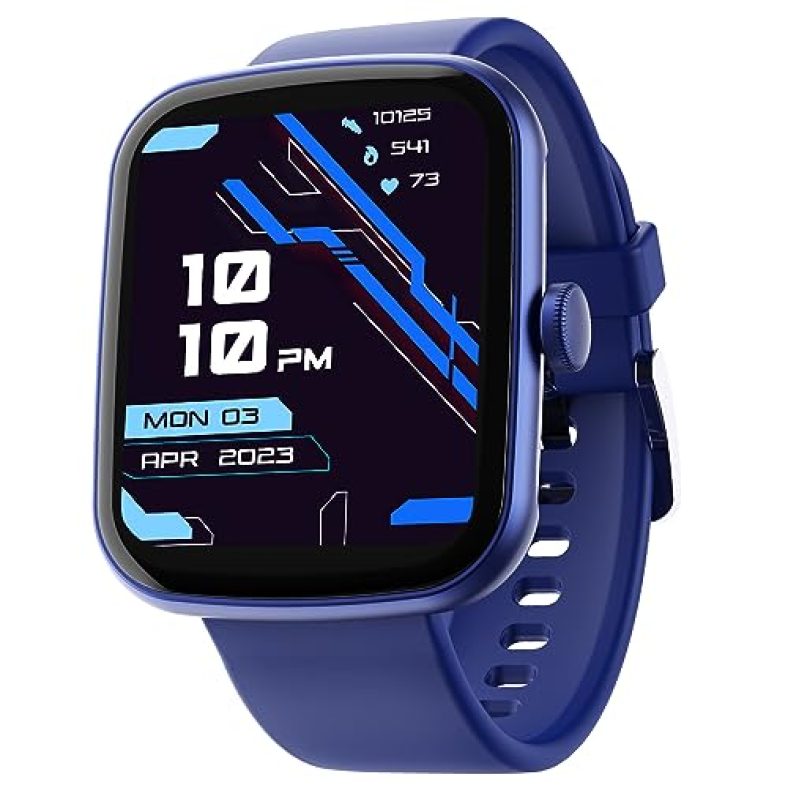 Boat Wave Style Smart Watch With 1.69″ Square Hd Display, Diy Watch Face Studio, Coins,Hr & Spo2 Monitoring,7 Days Battery Life, Crest App Health Ecosystem, Multiple Sports Modes(Deep Blue)