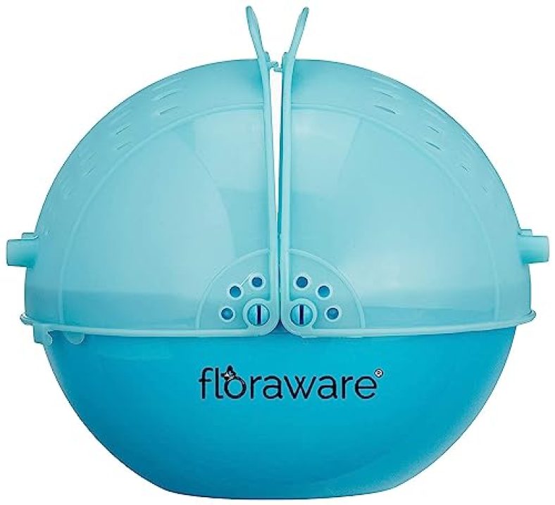 Floraware Plastic Food Strainer Colander, Fruit Basket, Pasta Strainer, Vegetable Strainer, Kitchen Sieve, Washing Bowl, Unbreakable, Blue