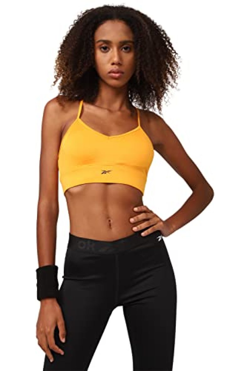 Reebok Women’S Polyester Wire Free Standard Sports Training Bra (Gr9462_Sesogo_Xl)