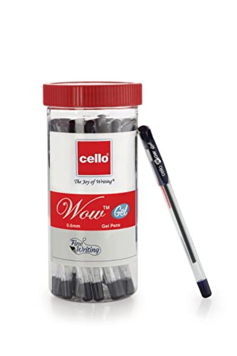 Cello Wow Blue Gel Pen Jar Of 20 Units || Gel Pens Blue | Jar Of 20 Units | Gel Pens Set For Students | Pens For Office Use | Gel Pens For Writing Pens