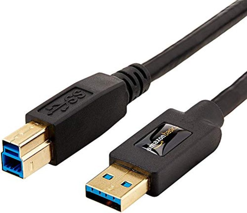 Amazon Basics Usb 3.0 A-Male To B-Male Cable For Personal Computer – 9 Feet (2.7 Meters) (Black)