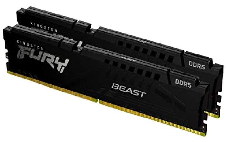 Kingston Technology Fury Beast 32Gb (2X16Gb) 5600Mhz Ddr5 Cl40 Dimm (Kit Of 2) Desktop Memory Kf556C40Bbk2-32,Black