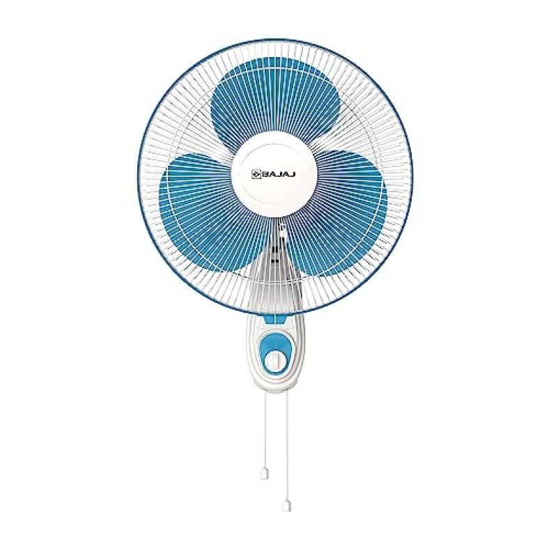 Bajaj Frore Neo 400 Mm Wall Mount Fan|Wall Fan For Kitchen & Home| Smooth Oscillation|100% Coppermotor| Highair Delivery|3-Speed Control| Rust Free| 2-Yr Warranty Blue