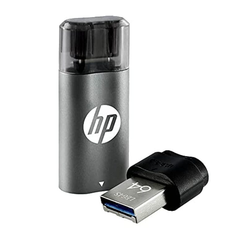 Hp X5600B 64Gb Otg (Type B) Usb3.2 Pen Drive, Grey & Black