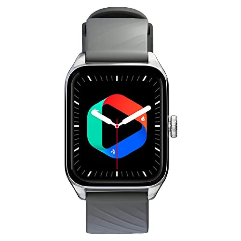 Zebronics Eternal Bluetooth Calling Smart Watch With 1.85″ Large Display, Voice Assistant, 100+ Sport Modes, Ip67 Waterproof, 11 Built-In & Customizable Wallpaper, 8 Menu Ui, Crown And Calculator (Grey)