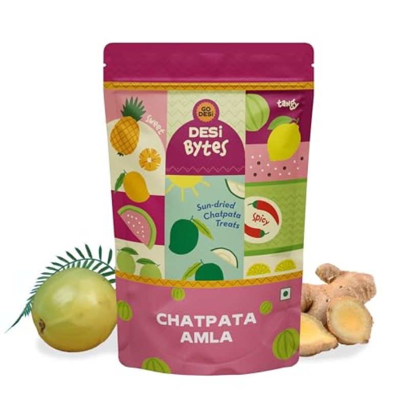 Go Desi Dried Chatpata Amla Candy, 300G, Indian Gooseberry, Fruit Snacks, Mouth Freshener