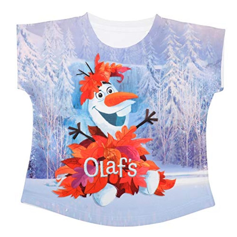 Frozen Graphic Print Tops For Girls – White (Dfz0079_6-7Y)
