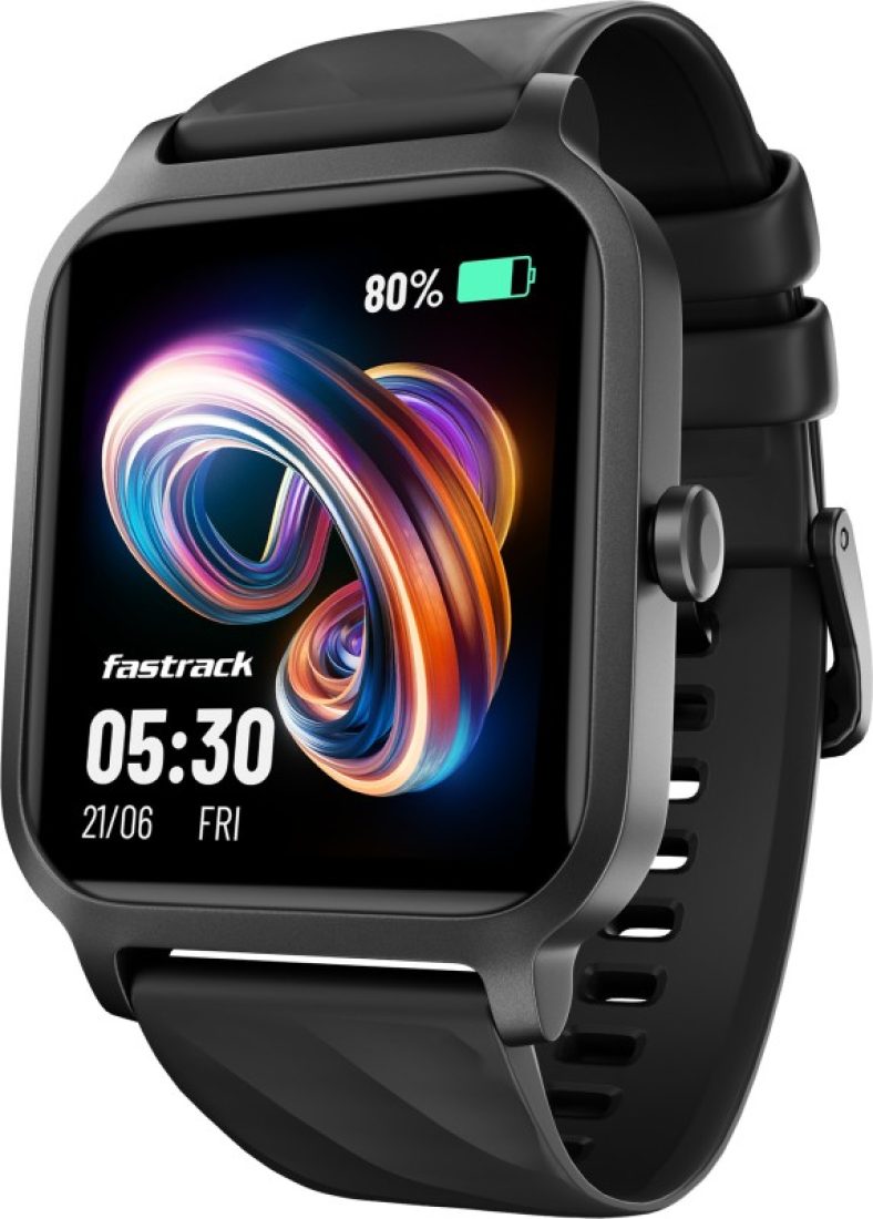 Fastrack Revoltt Fs1|1.83 Display|Bt Calling|Fastcharge|110+ Sports Mode|200+ Watchfaces Smartwatch(Black Strap, Free Size)