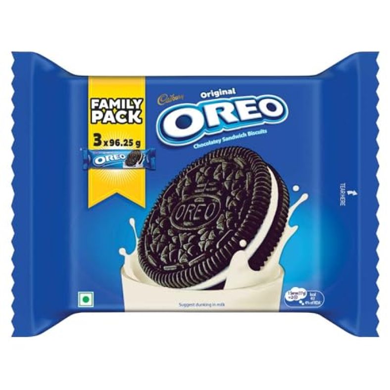Cadbury Oreo Vanilla Flavour Crème Sandwich Biscuit, 288.75 G