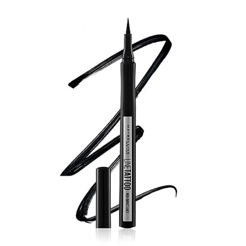 Maybelline New York Eyeliner, Intense Eyeliner, Long-Lasting, Felt-Tip Applicator, Line Tattoo High Impact Liner, Black