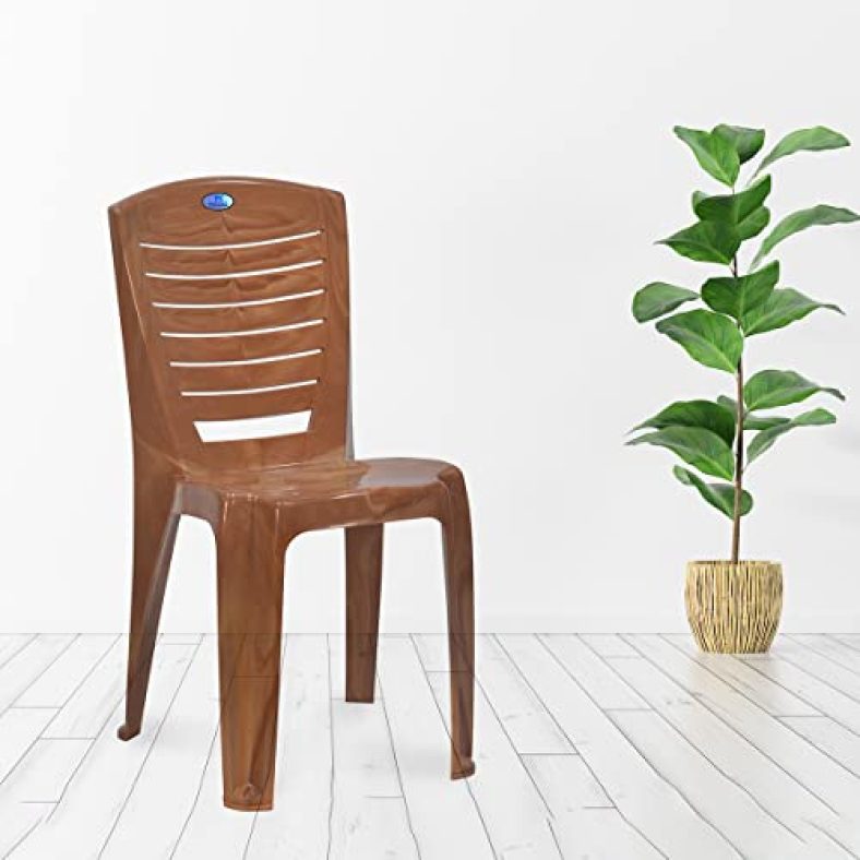 Nilkamal Chr4025 Plastic Mid Back With Arm Chair | Chairs For Home| Dining Room| Bedroom| Kitchen| Living Room| Office – Outdoor – Garden | Dust Free |100% Polypropylene Stackable Chairs | Set Of 6