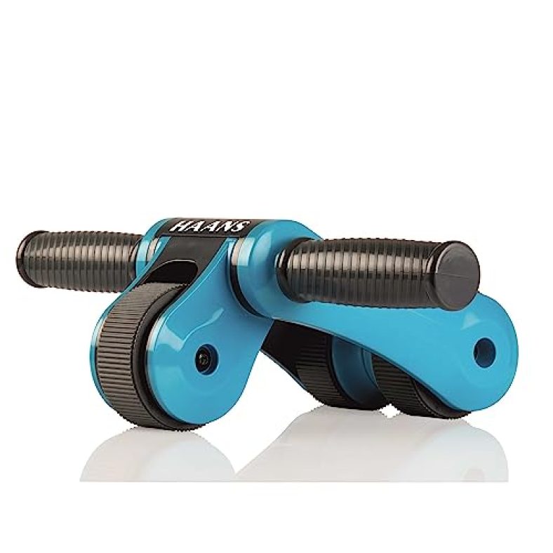 Haans Ab Roller Wheel For Muscle Training, Tighten Waist And Abdomen, Core Workouts For Men And Women (Blue)