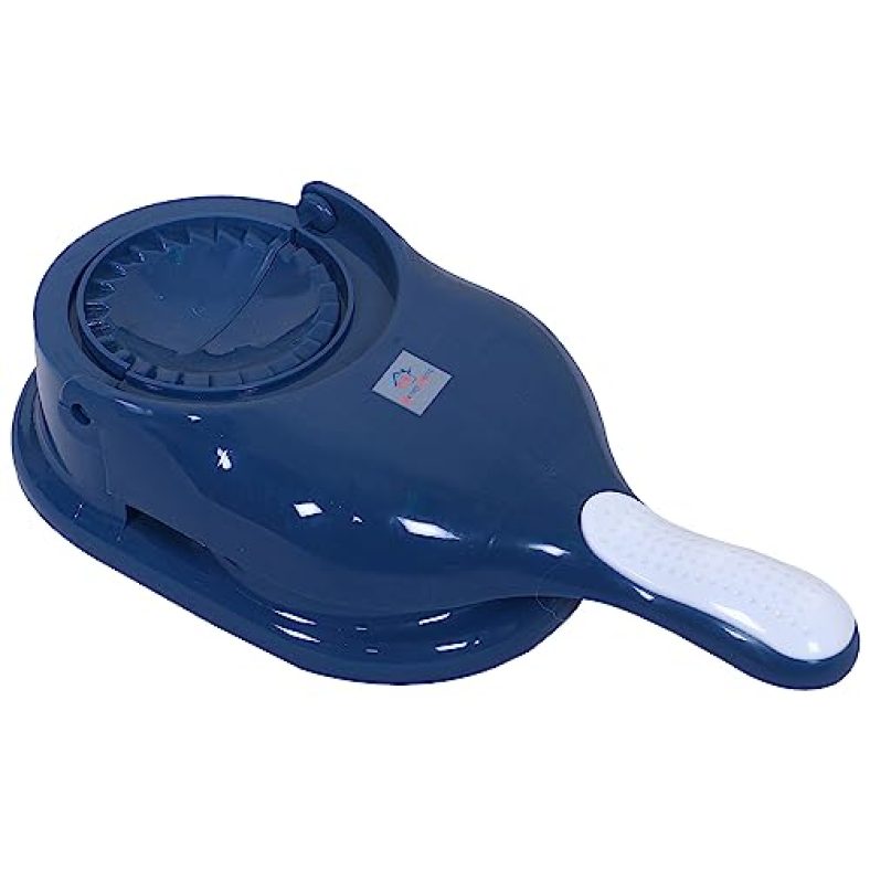Heart Home Dumpling Maker | Plastic 2 In 1 Kitchen Dumpling Making Tool | Momos Maker Machine | Gujiya Maker | Manual Dumpling Maker | Blue